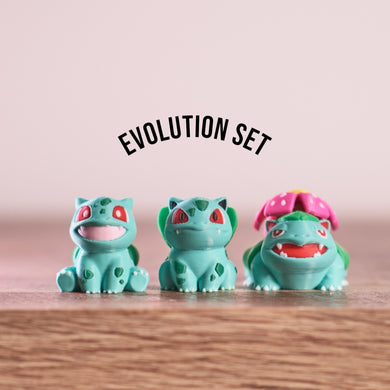 Bulbasaur, Ivysaur, and Venusaur Evolution Set