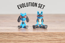 Load image into Gallery viewer, Riolu and Lucario Evolution Set PokePrints