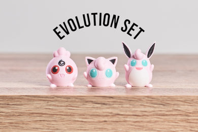 Igglybuff, Jigglypuff, and Wigglytuff Evolution Set PokePrints