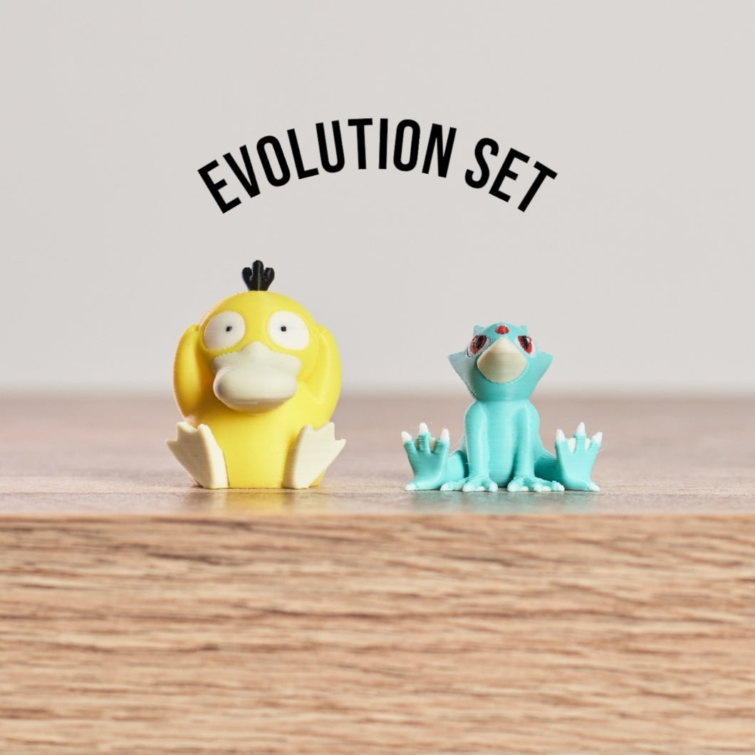 Psyduck and Golduck Evolution Set PokePrints