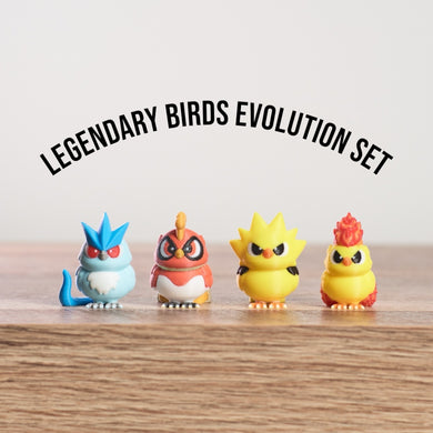 Articuno, Zapdos, Moltres, and Ho-Oh Legendary Birds Set PokePrints