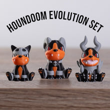 Load image into Gallery viewer, Houndour, Houndoom, and Mega Houndoom Evolution Set PokePrints